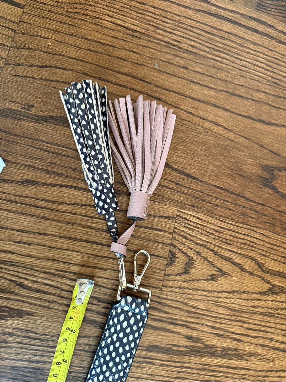 kate spade Black and White Polka Dot Adjustable Lanyard with Tassel